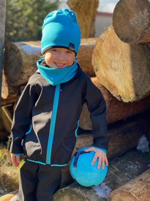 Bunda- Jarní Softshell + Tyrkysové Detaily — foto 4