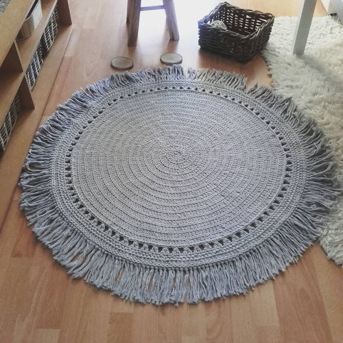 BOHO style háčkovaný koberec — foto 6