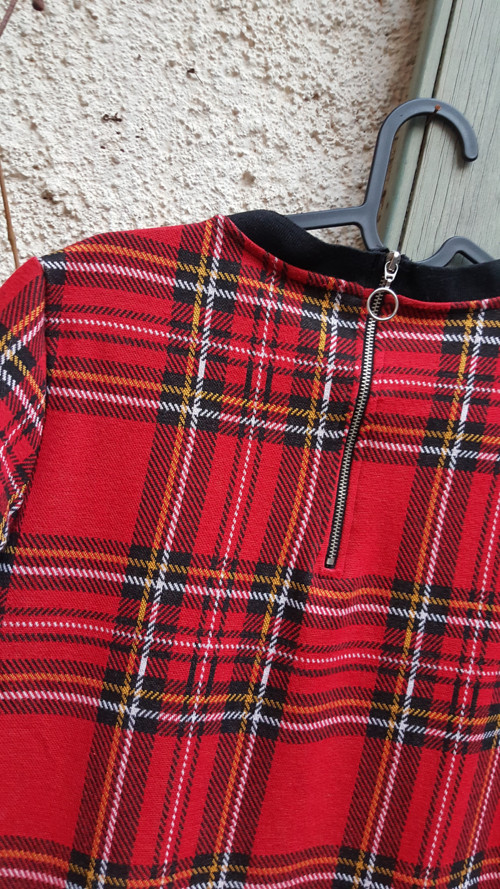 Červené káro, mini/tunika, vel.M/L — foto 4
