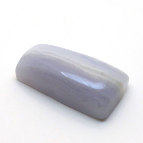 Kabošon modrý chalcedon geometrický 19mm — foto 4