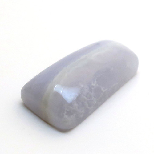 Kabošon modrý chalcedon geometrický 19mm — foto 3