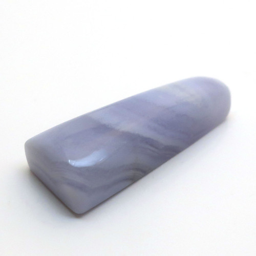 Kabošon modrý chalcedon geometrický 29mm — foto 2