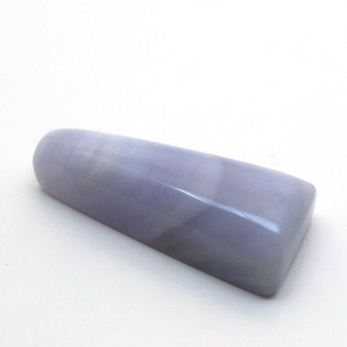 Kabošon modrý chalcedon geometrický 29mm — foto 3