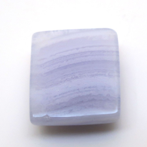 Kabošon modrý chalcedon geometrický 17mm — foto 4