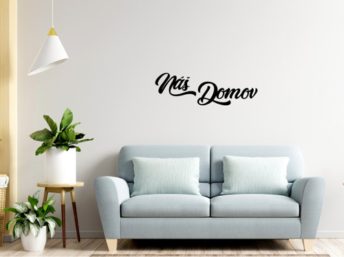 Dřevěný nápis "Náš Domov" — foto 3