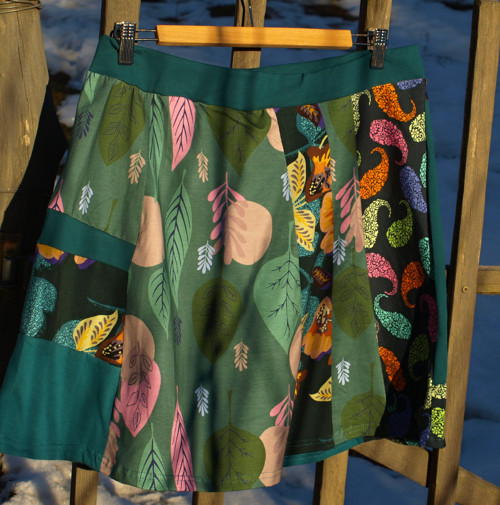 Sukně patchwork v petrolejovotyrkysové — foto 2