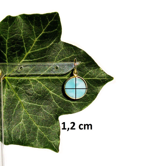 ZLATÝ přívěsek LARIMAR 1,2 cm — foto 3