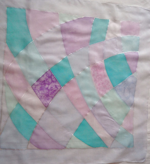 Pastelový harlekýn - šátek 75 x 75 — foto 4