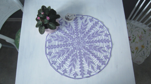 Háčkovaná dečka lila - 50 cm — foto 3