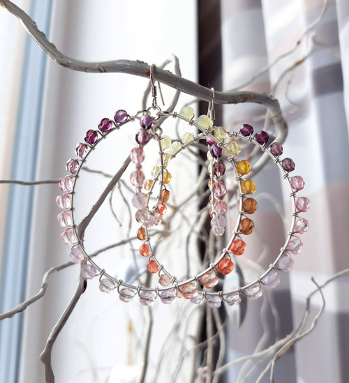Boho náušnice Kruh v kruhu — foto 2