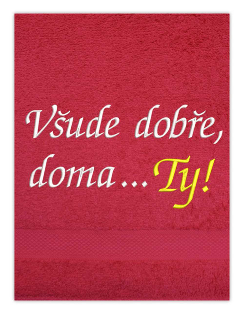Osuška s výšivkou - Všude dobře ... — foto 6