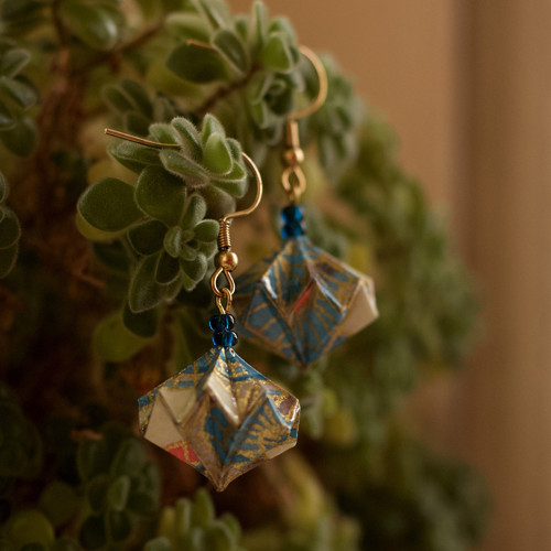 Origami náušnice "Večerní nebe" — foto 2