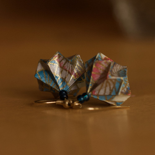 Origami náušnice "Večerní nebe" — foto 4