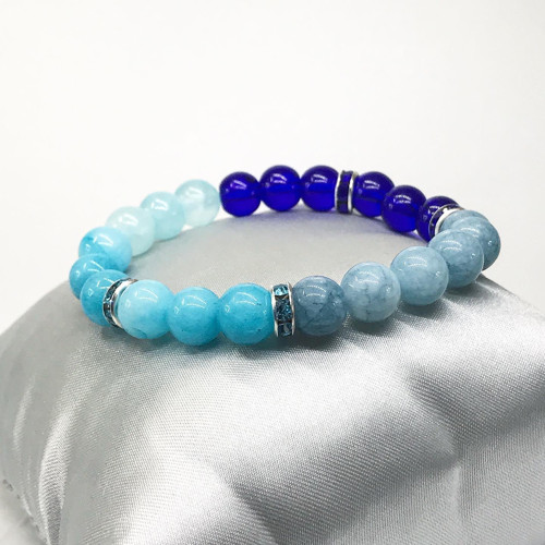 Minerální náramek «Blue» VÝPRODEJ — foto 3