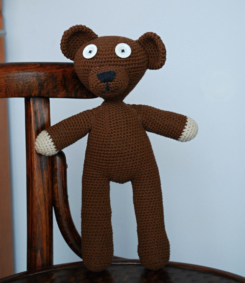Háčkovaný medvídek Mr Bean Teddy — foto 4