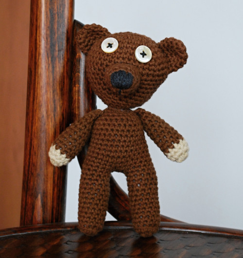 Háčkovaný medvídek Mr Bean Teddy — foto 2
