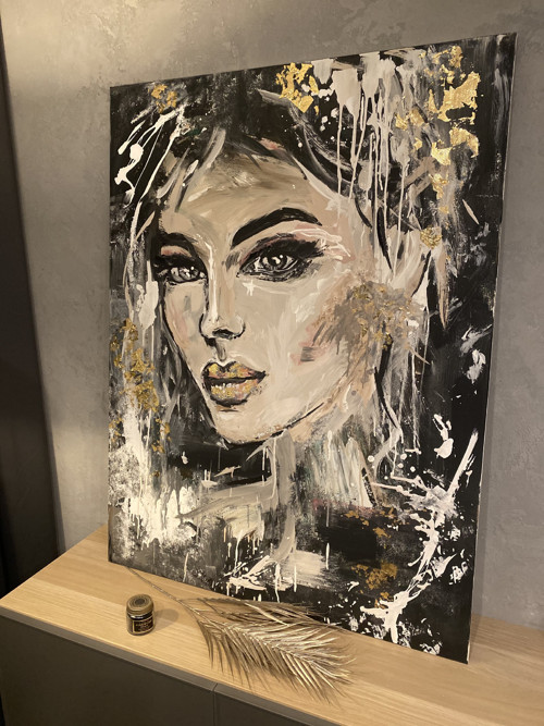 Golden Portrait Obraz zlatá — foto 2