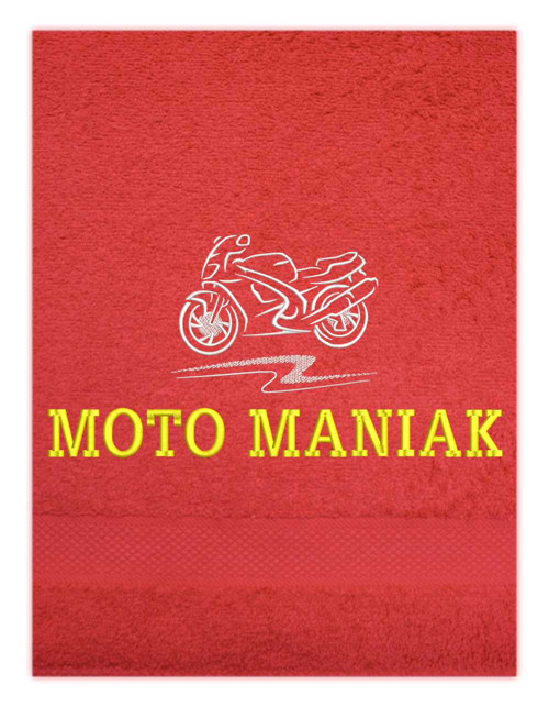 Osuška s výšivkou - Motorka 2 — foto 2