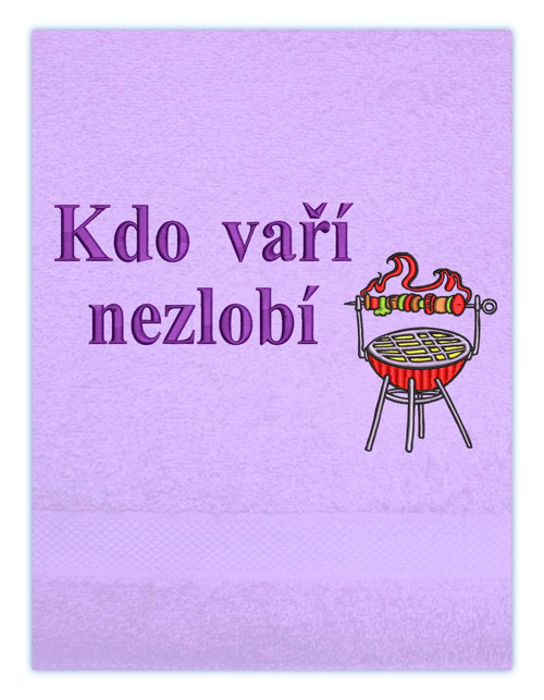 Osuška s výšivkou - Gril — foto 3