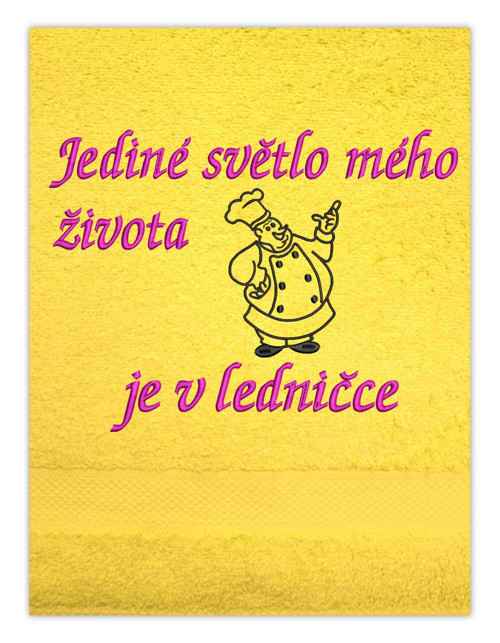 Osuška s výšivkou - Kuchař — foto 3