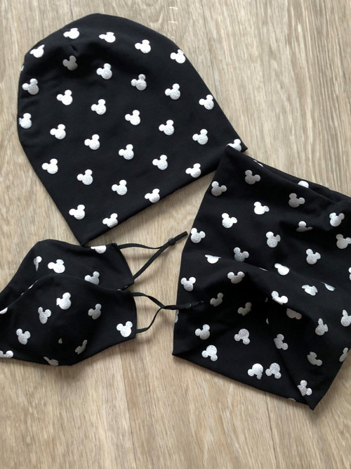 Dětská převislá čepice Mickey hlavy na černé — foto 2
