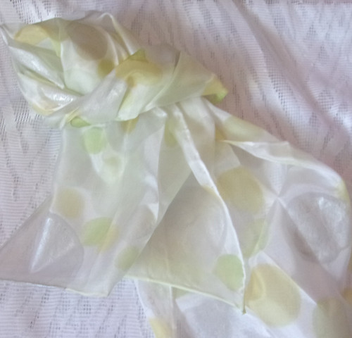 Hedvábná šála Jarní svěžest. — foto 3
