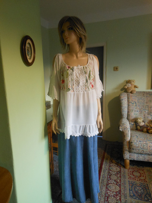 Boho tunika vyšívaná, vel.UNi — foto 2