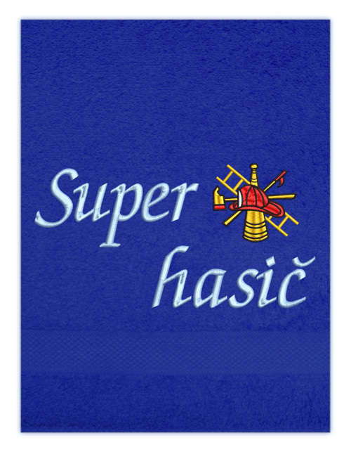 Osuška s výšivkou - Super hasič — foto 4
