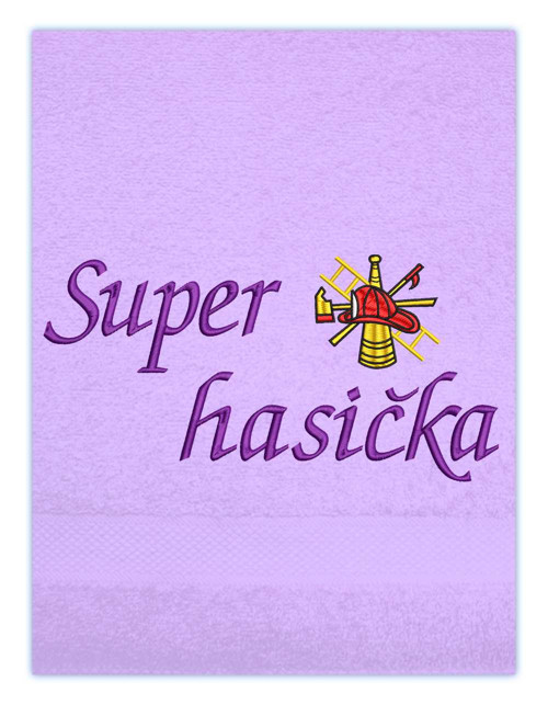 Osuška s výšivkou - Super hasička — foto 3