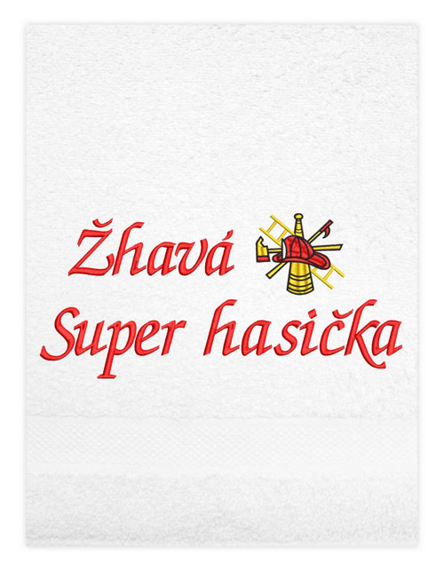 Osuška s výšivkou - Super hasička — foto 2