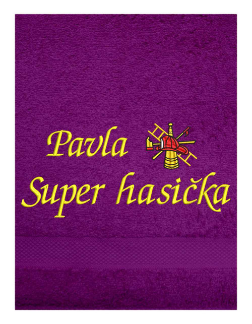 Osuška s výšivkou - Super hasička — foto 4