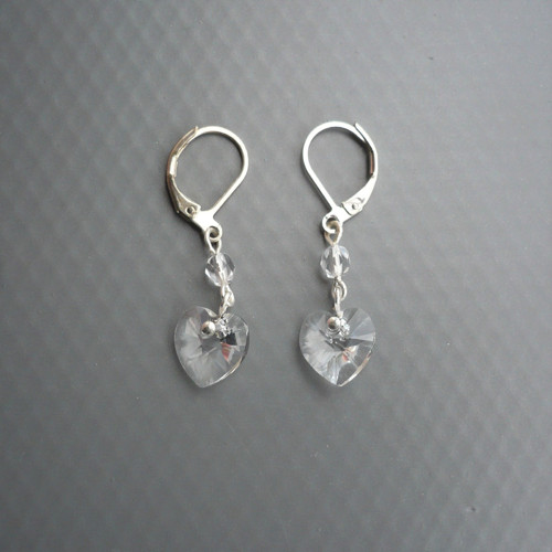 Crystal Swarovski srdce - náušnice — foto 3