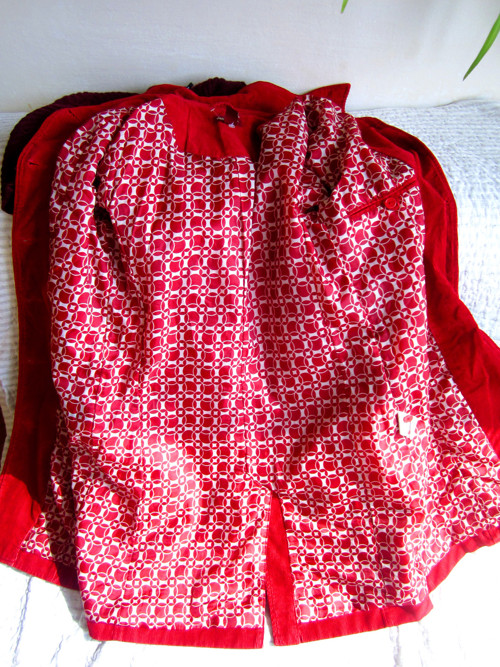 Kabát retro red manšestr — foto 5
