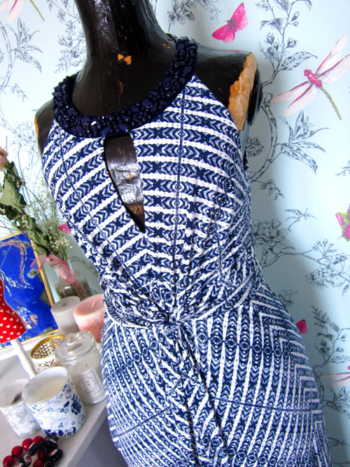 Šaty boho modrobílé — foto 2