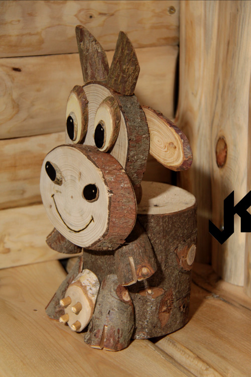 Dřevěná dekorace kráva "Kravička Rozárka" — foto 5