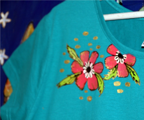 Malované triko s máky vel. XS-XXL na obj. — foto 2