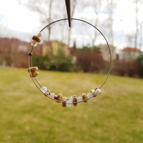 "Levitace 22" Náramek (růženín, opál, perly) — foto 5