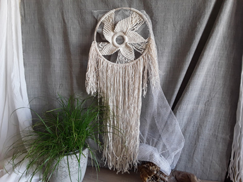 Autorské macramé " Květ v kruhu " — foto 2