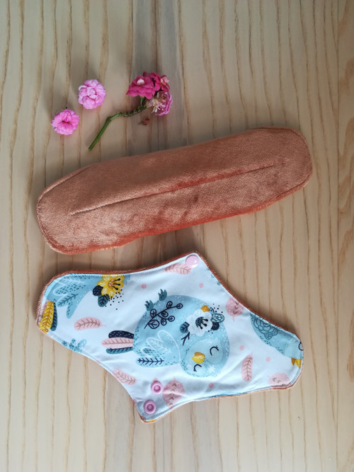 Látková vložka nepropustná - bambus / ptáčci — foto 5