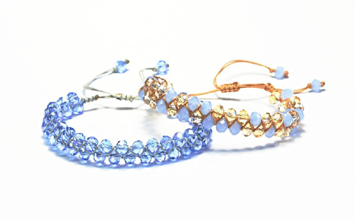 Náramek BRYXI shamballa modro-hnědý — foto 2