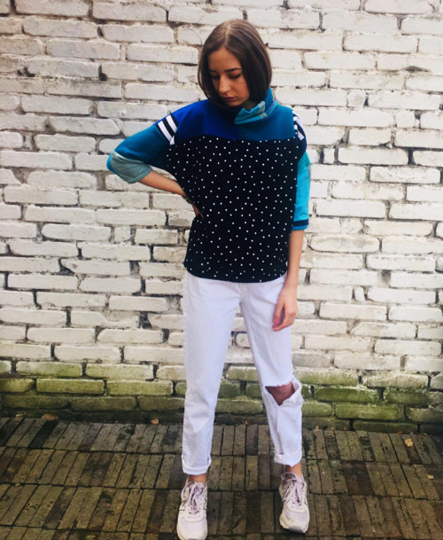 Tepláková sešívaná puntík — foto 3