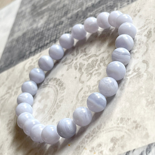Elastický náramek chalcedon čipkovaný — foto 3