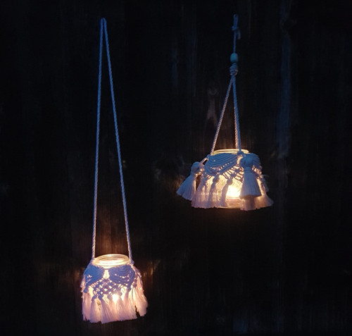Boho Macrame Svícen- Lucernička — foto 5