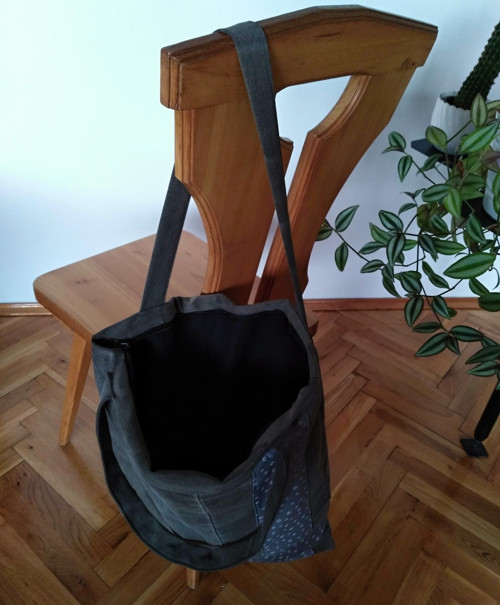 Šedá riflová s šedo-bílou — foto 3
