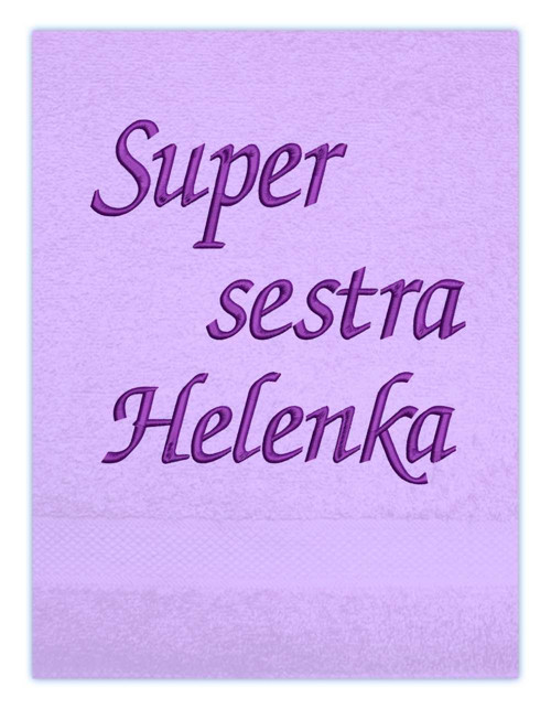 Osuška s výšivkou - Super sestra — foto 3