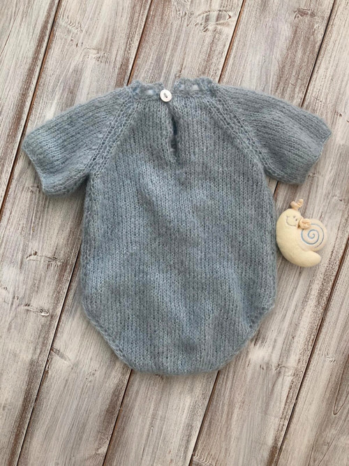 Nadýchané pletené body - mintové — foto 4