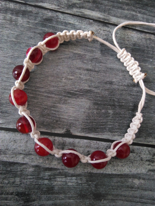 Náramek~macrame*achát — foto 2