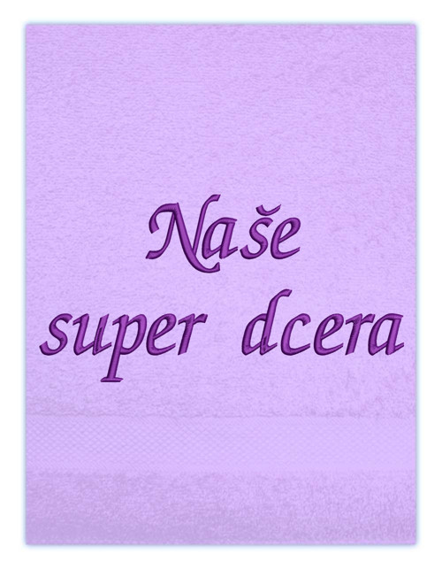 Osuška s výšivkou - Super dcera — foto 3