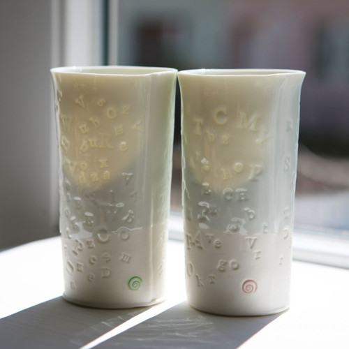 Prosvítavý pohár porcelán — foto 6