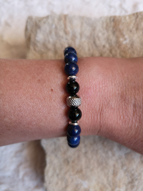 Lapis lazuli, onyx, chirurgická ocel — foto 2